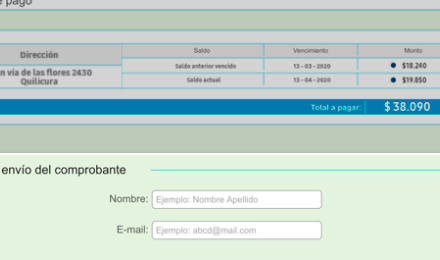 Portal de pago online Metrogas