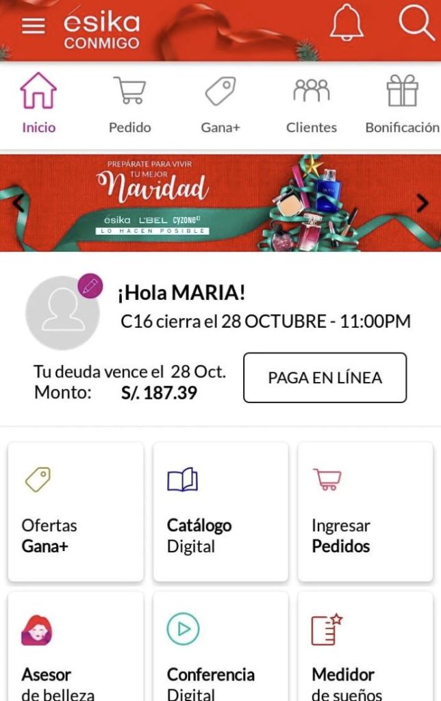 Pagar cuenta de Ésika en Somos Belcorp