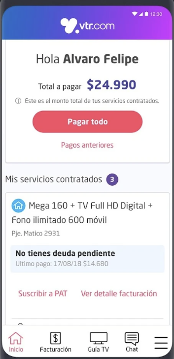 Pagar por App VTR