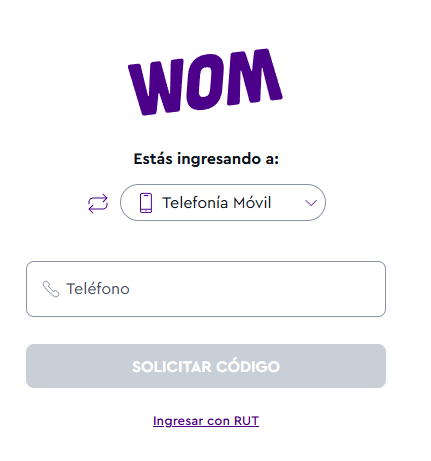 Pagar WOM con el número de celular