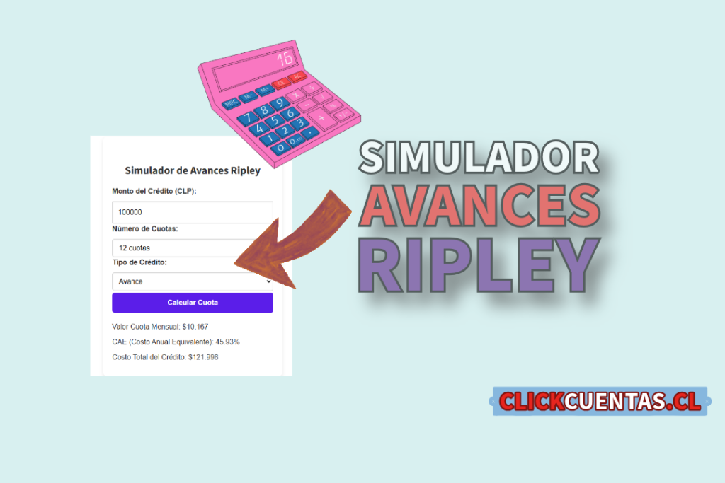 Simulador de Avance en Efectivo y Súper Avance Banco Ripley